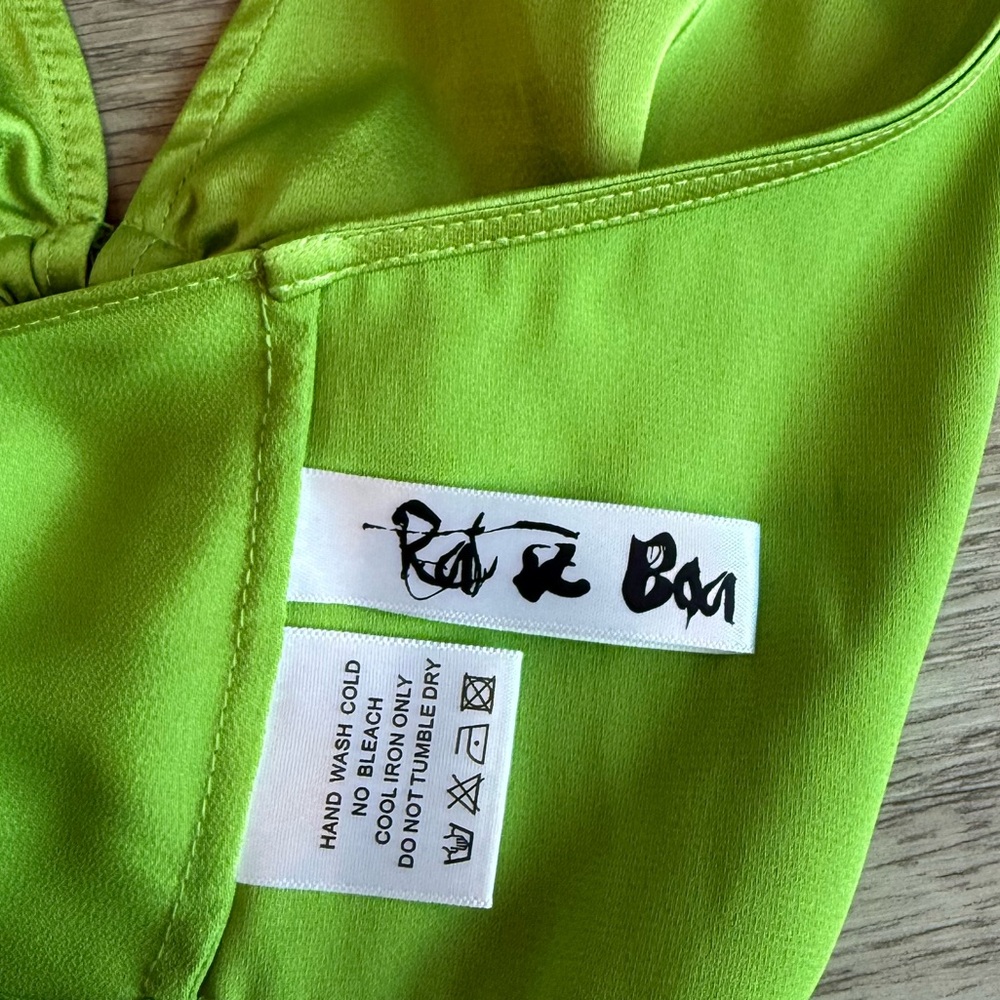 Rat and Boa Green Portia Cropped Wrap Top - Picture 3 of 4
